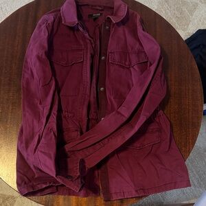 a.n.a Burgundy Utility Jacket